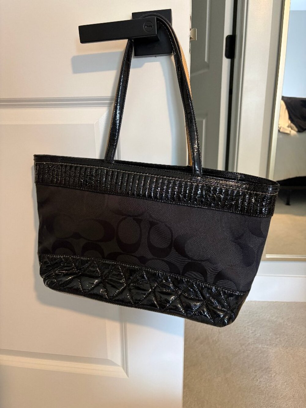 Vintage Black Coach Tote Bag